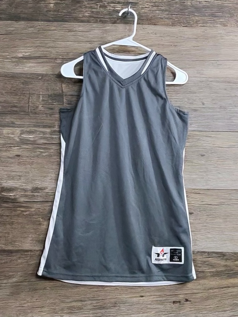 Alleson Gray Athletic Sleeveless Basketball Jersey